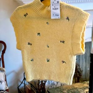 Zara, size small, yellow sweater vest